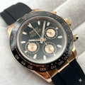 rose gold black dial